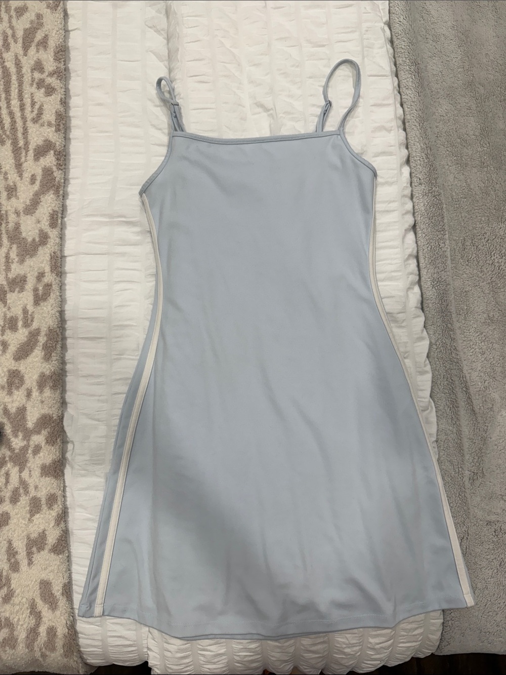 Target Light Blue Slip Dress with White Trim